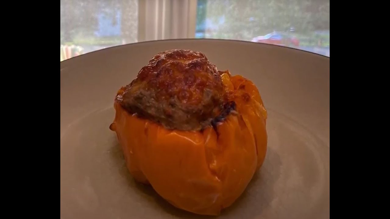 Ninja Foodi Stuffed Peppers with Turkey and  Chickpeas