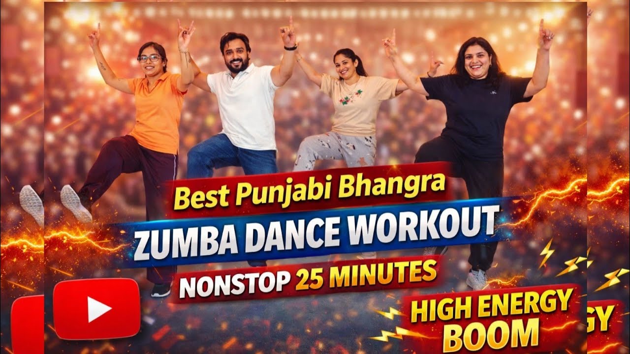 25 Minutes Nonstop Stress Relief | Punjabi Bhangra Zumba Fitness Dance Workout