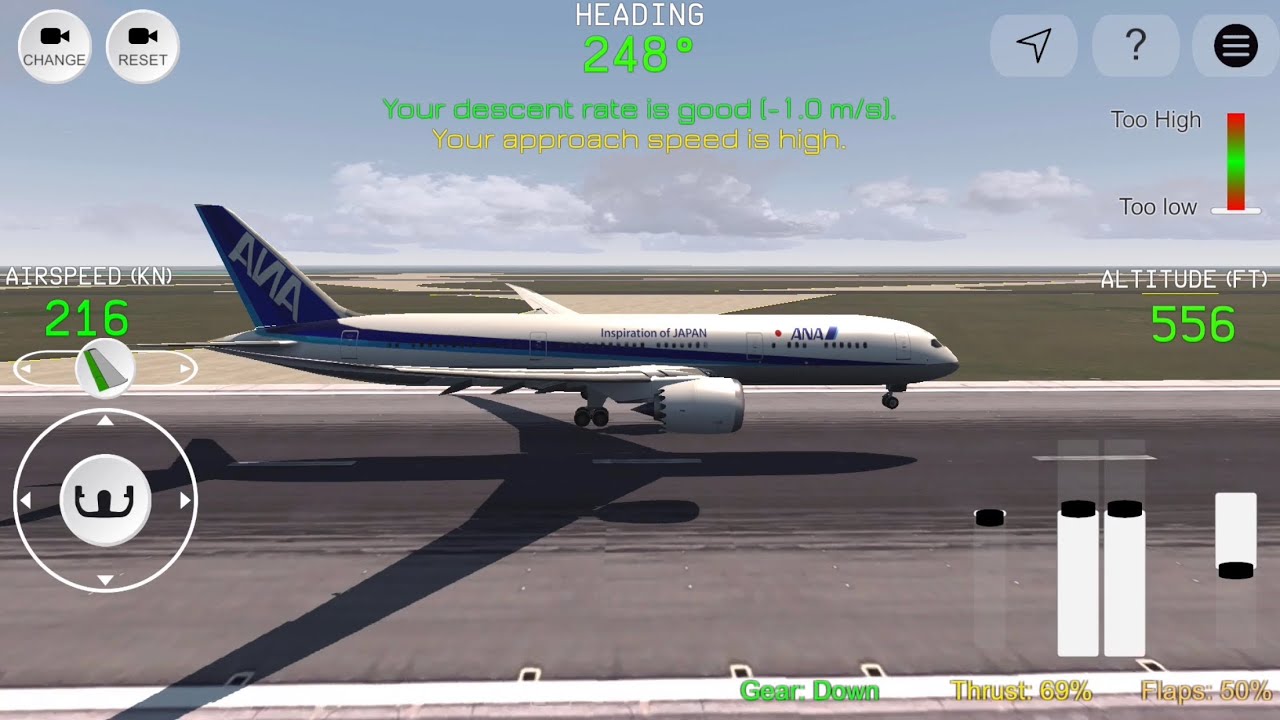 RC FS Advanced Real Flight Simulator New Unlock Flight B787 ANA New GamePlay by iOS & Android Pc