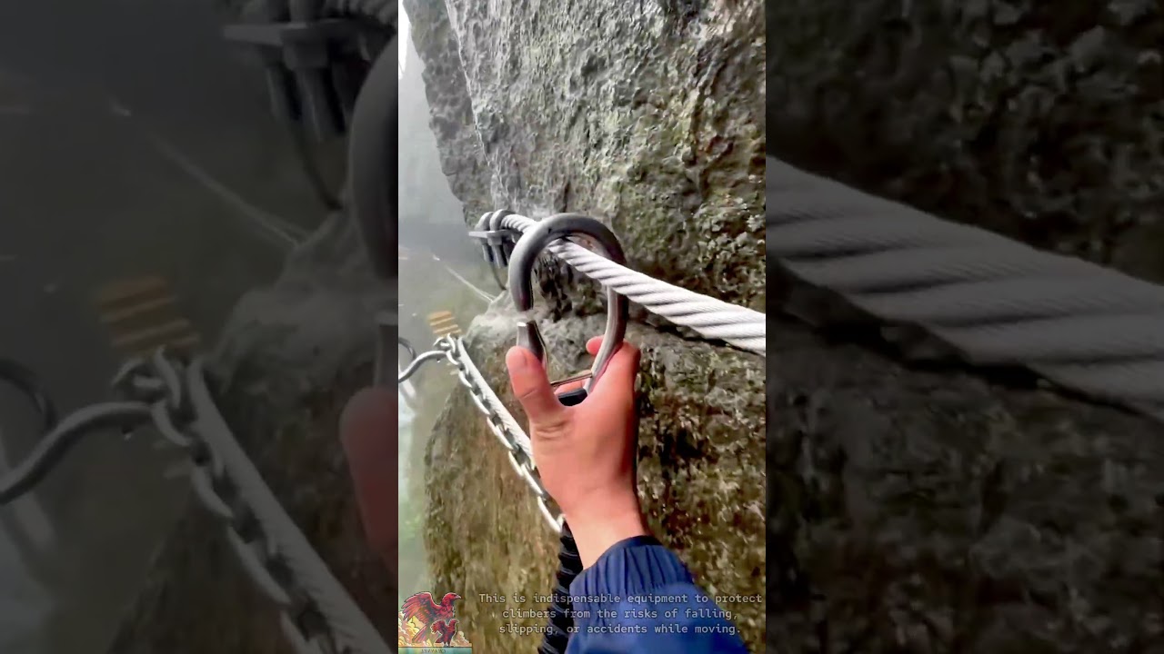 Safety equipment for climbing dangerous cliffs