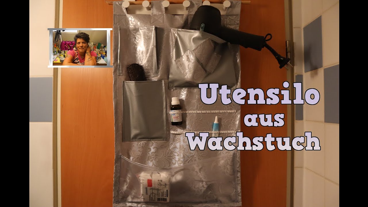 DIY, H&auml;nge-Utensilo aus Wachstuch selber n&auml;hen, Schritt f&uuml;r Schritt erkl&auml;rt, kleine N&auml;hidee,