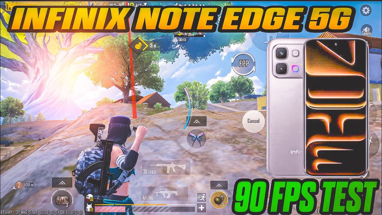Infinix Note Edge 5G Mediatek Dimensity 7100 Pubg Mobile Gaming Test