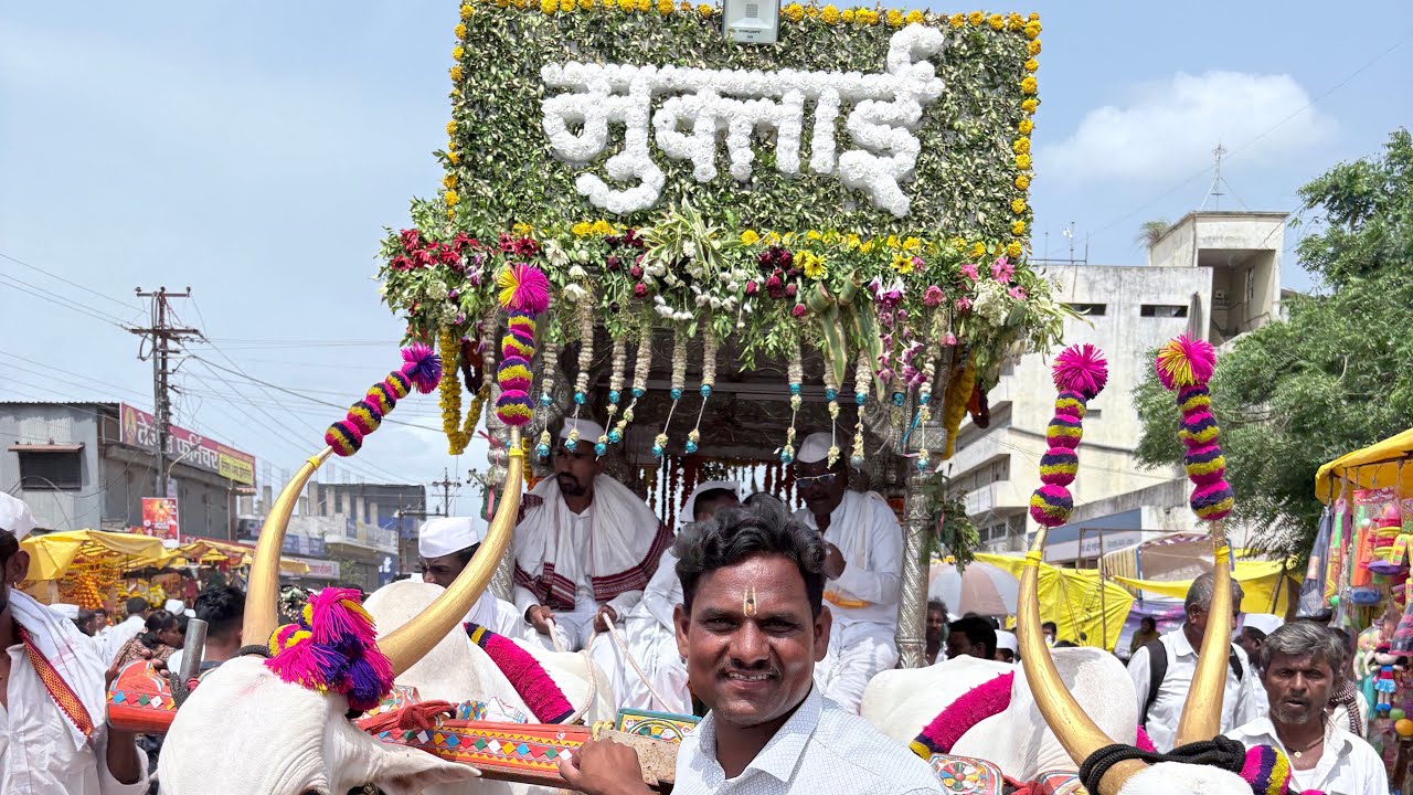 बघा पांडुरंगाच दर्शन आलो वारीला लय चेंगरा चेंगरी झाली पंढरपूर गच भरल माऊली मुक्ताई #गावठीनिलेशपुनम
