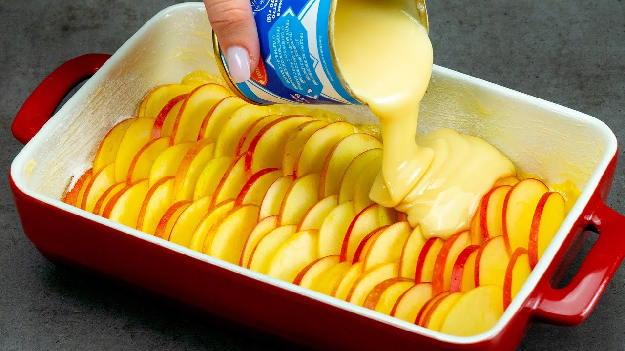¡No puedo resistirme a este delicioso postre! ¡Tarta de manzana que se deshace en la boca!