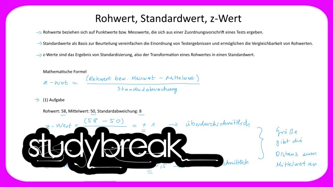 Rohwert, Standardwert, Z-Wert | Diagnostik