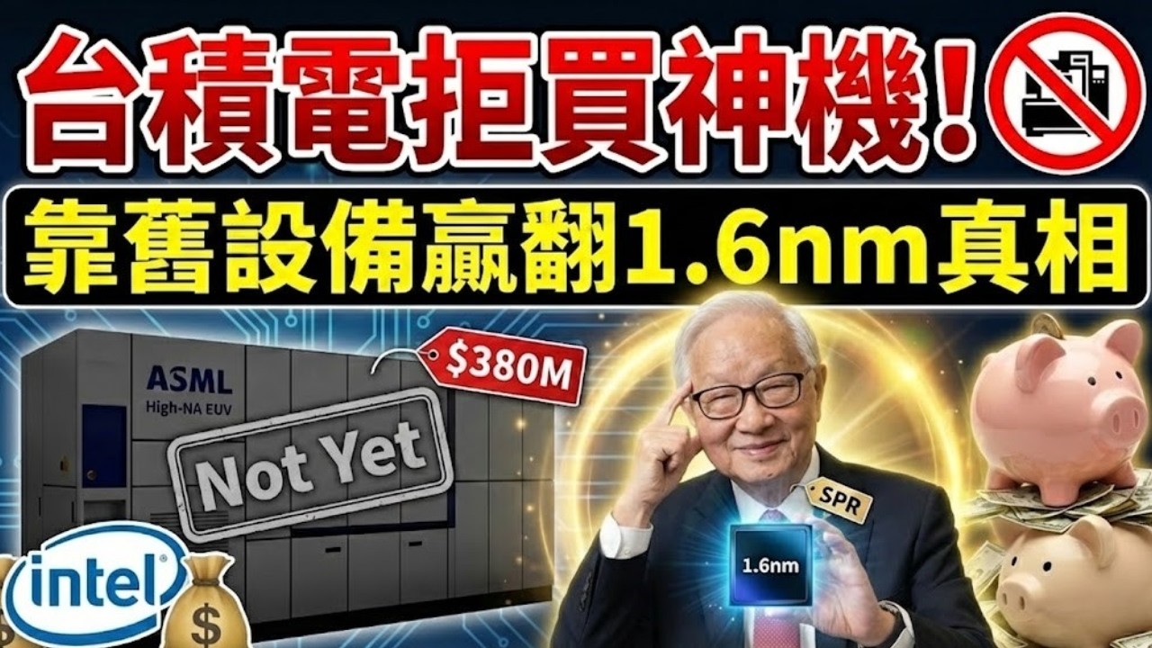 台積電不用最新機器反而贏翻了？揭秘「1.6奈米」背後的東方智慧工程！