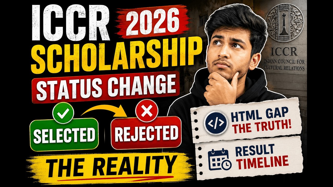 ICCR Scholarship 2026 Result Timeline | Status Change & HTML Gap |#iccrscholorship #indianembassy