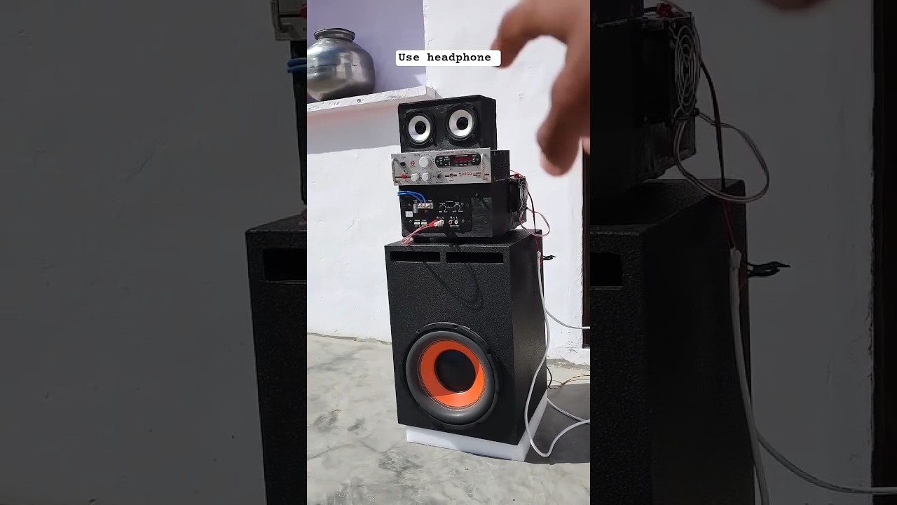 Nrs audio cabinet outdoor bass test with fabtec 10'' subwoofer #subwoofers #hometheater
