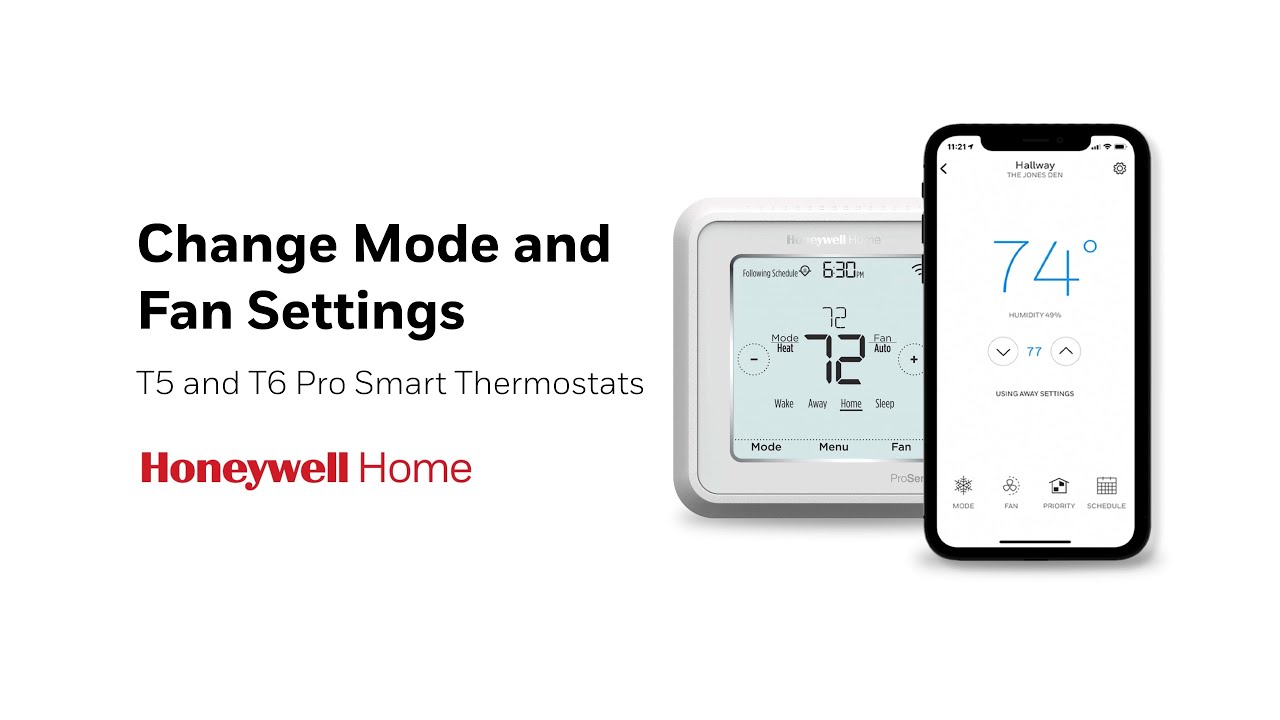 Change Mode and Fan Settings &ndash; T5 and T6 Pro Smart