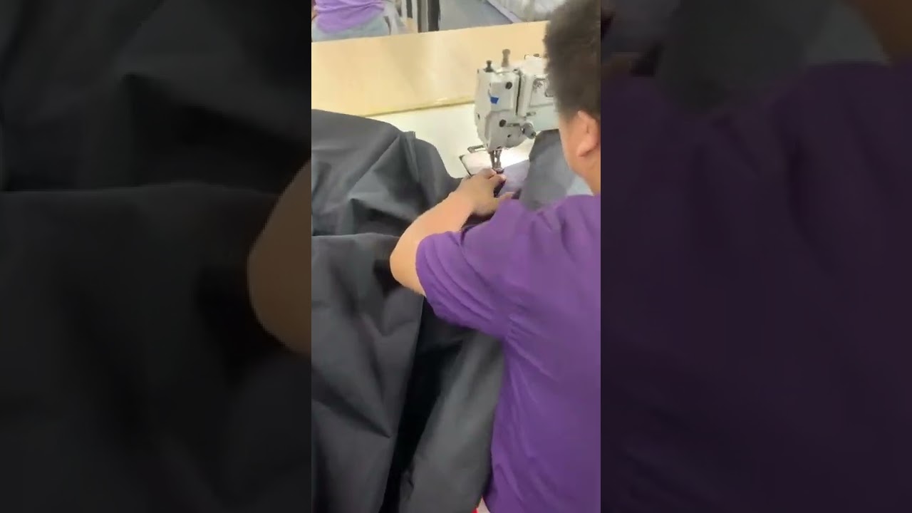 zigzag sewing on the legs of inflatable event tent