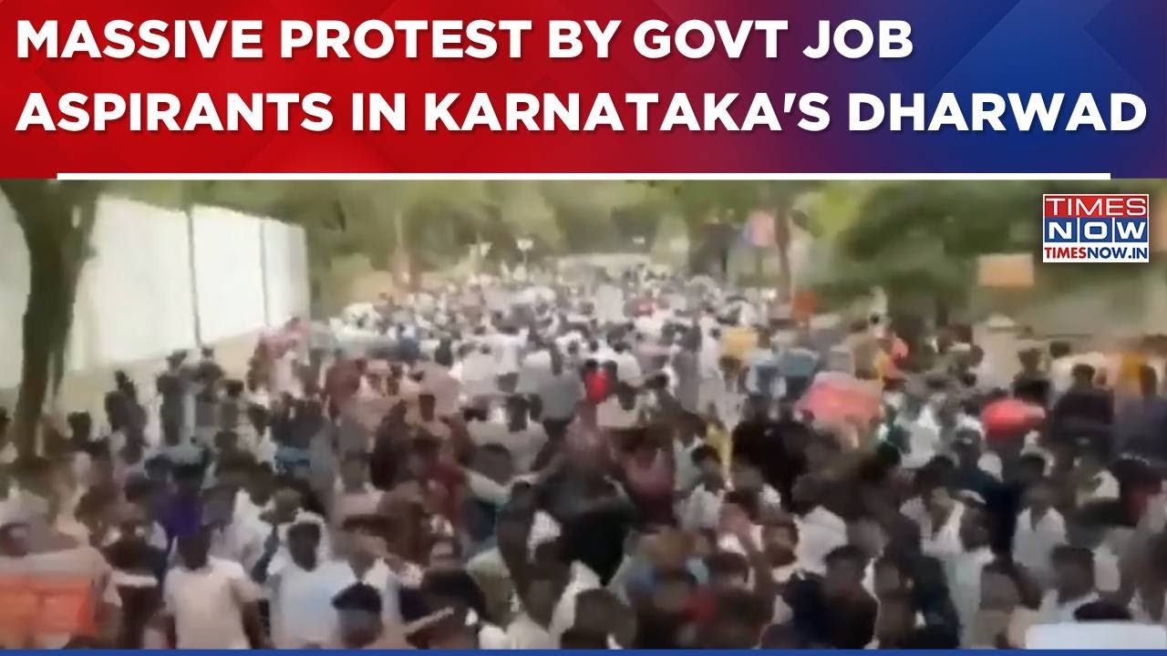 Govt Job Aspirants' Protest Brings Dharwad To Stand Still; BJP Accuses Congress Of Betraying Gen-Z