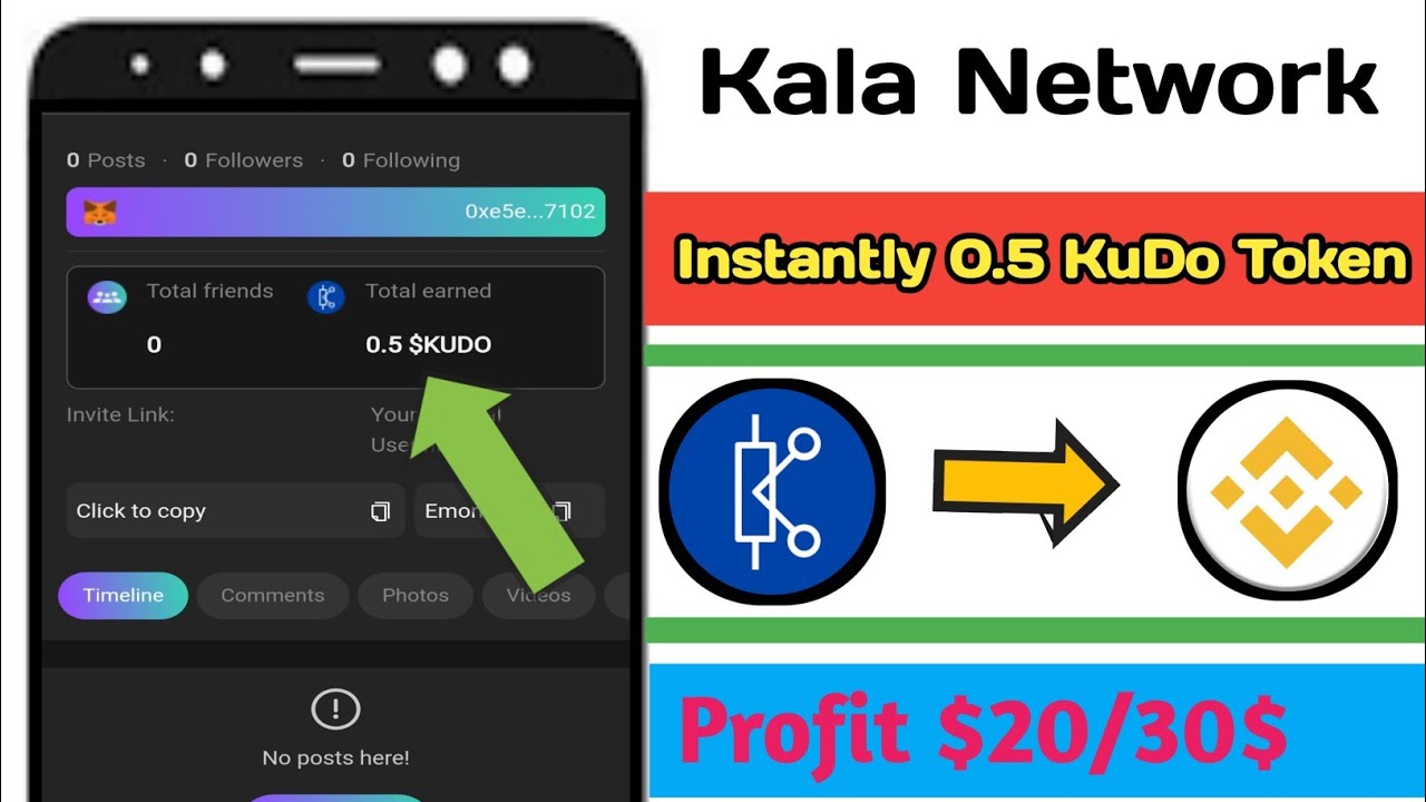 💥Kala Network Instantly 0.50 Kudo Token | today new airdrop | Kudo token | @MdJewelRana31
