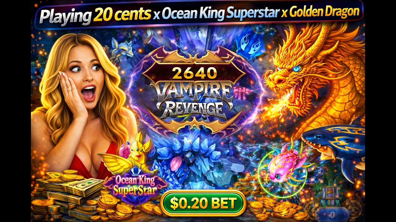 Playing 20 cents x Ocean King Superstar x Golden Dragon