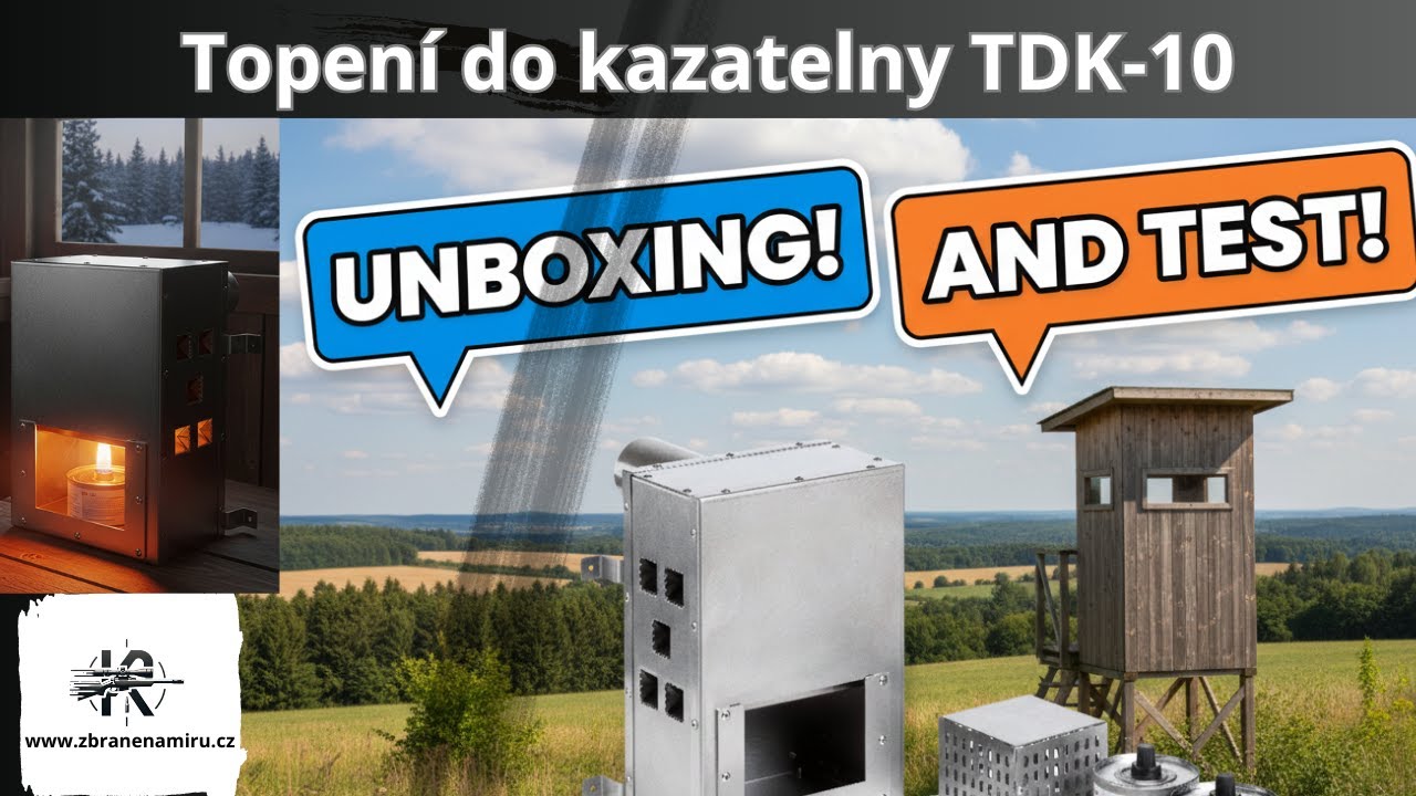 Topení do kazatelny TDK10 -  rozbalení, montáž a reálný test  #unboxing  #myslivost #hunting #lov
