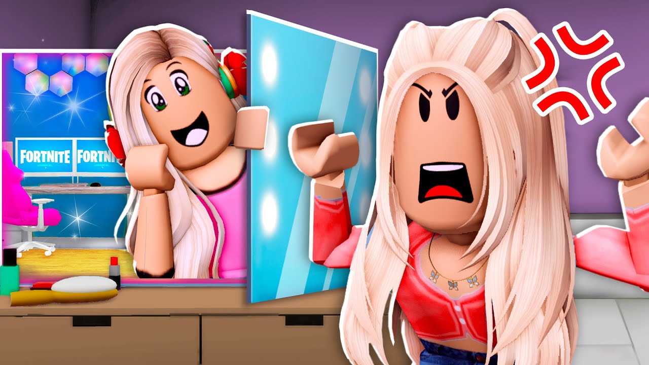 I Built A SECRET GAMING ROOM In BROOKHAVEN To HIDE From My MEAN SISTER! (Roblox)