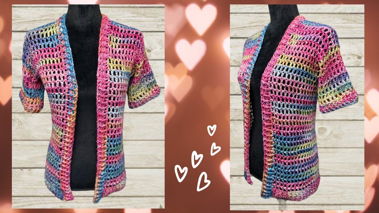 SACO MANGA CORTA CALADO A CROCHET MUY FACIL #crochetparaprincipiantes