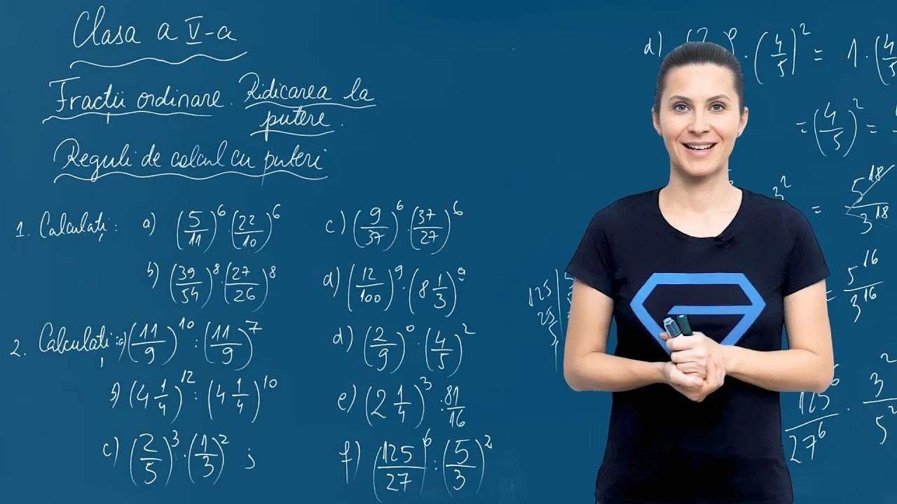 Ridicarea la putere. Reguli de calcul cu puteri - Matematica - Clasa a V-a
