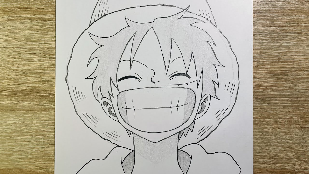 Comment dessiner Monkey D. Luffy de One Piece – Tutoriel facile étape par étape