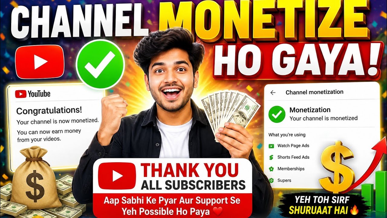 🎉Half Monetize Apply 🎉 #youtube #monetize #viral 