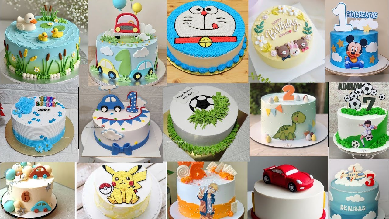 Cake Decoration Idea For Boy Birthday/Simple Cake Designs For Boys/Latest Birthday Cake Designs