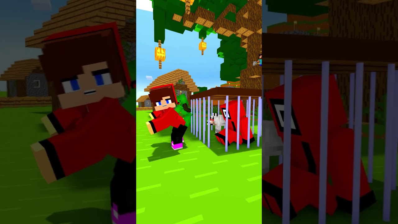 When JJ and Mikey Outsmarts Squid Game Soldier in Minecraft