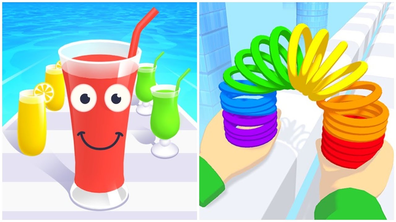 Top Mobile Games! 🔥 Juice Run + Spring Toy Gameplay | Android iOS