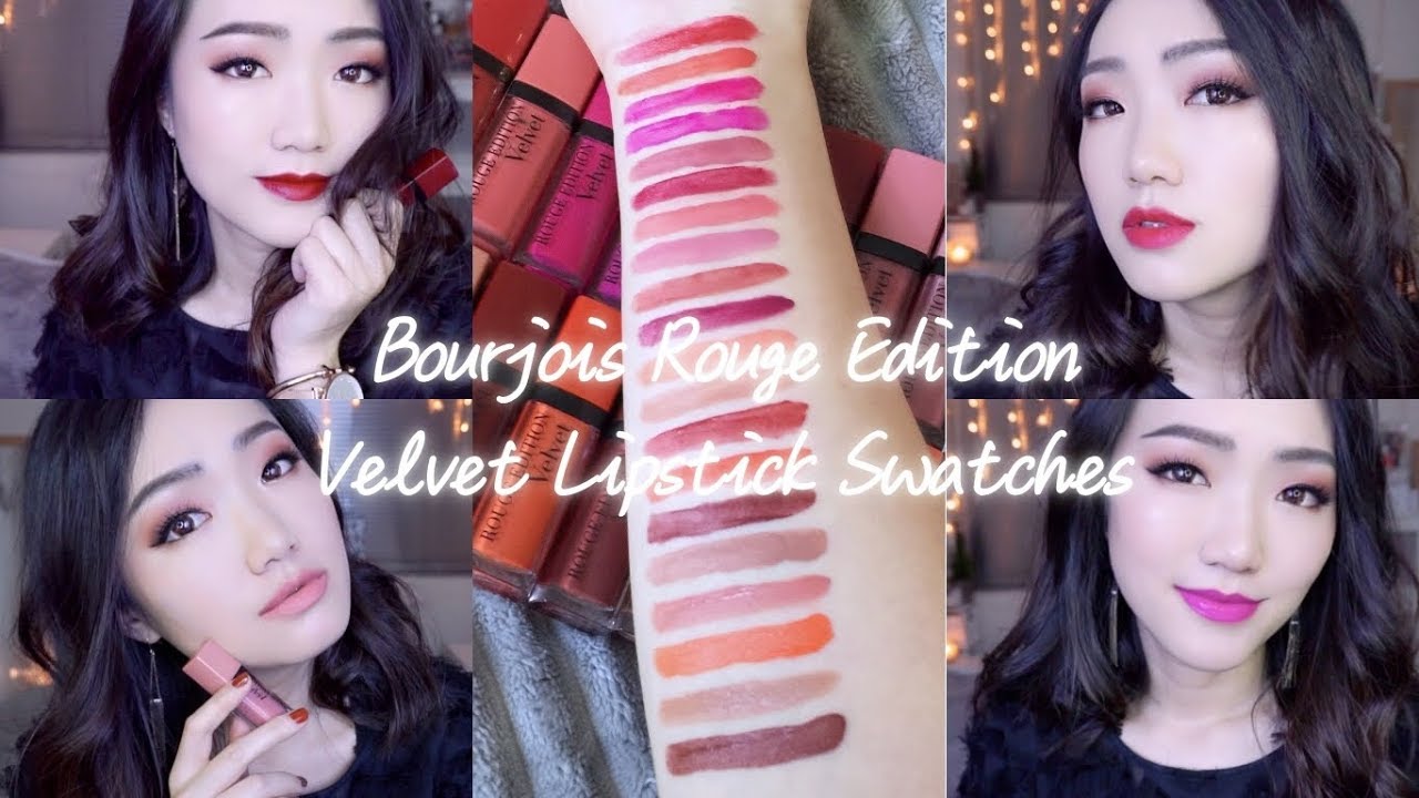 Bourjois Rouge Edition Velvet Lipstick 20 Shades Swatches | 2018 New Shades