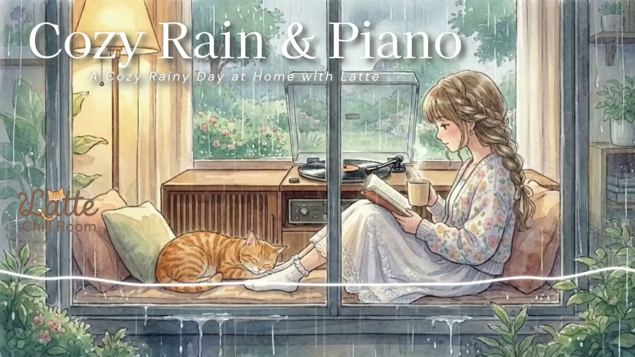 【睡眠・作業用BGM】雨音とピアノの癒やし🎹 静かなおうち時間を過ごすためのおしゃれな音楽/🌧️ “Rainy Day Playlist ☕