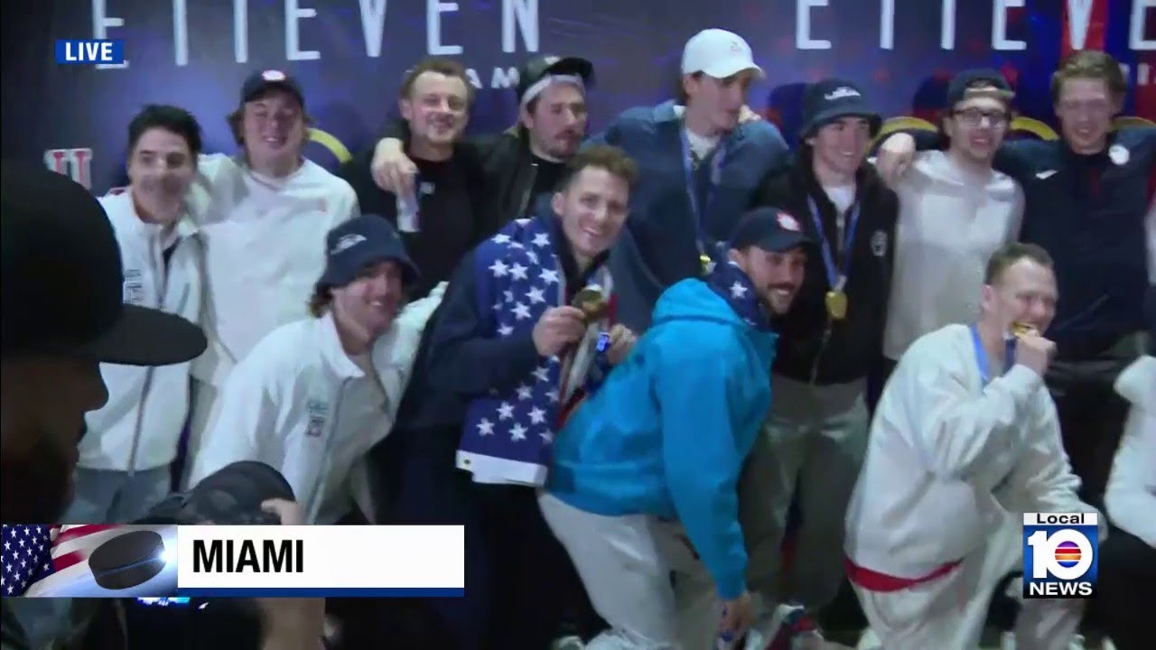 Team USA celebrates gold medal victory with fun night in Miami