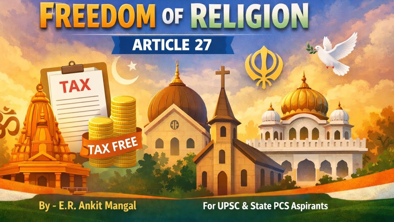 Article 27 – Freedom from Payment of Taxes for Promotion of Religion | Indian Polity