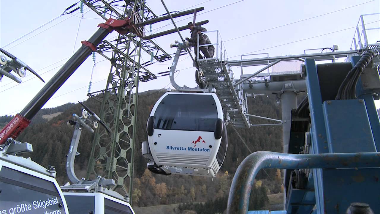 02.11.2011 - Clip 8 - Neubau Grasjoch Bahn und Hochalpila Bahn - die Gondeln sind da .....
