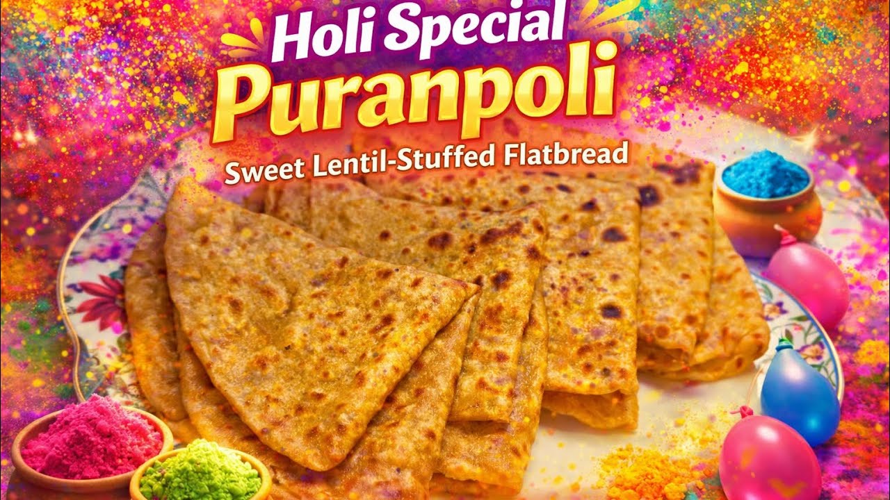 Traditional Holi Puranpoli 🪔 | Step-by-Step Easy Recipe at Home