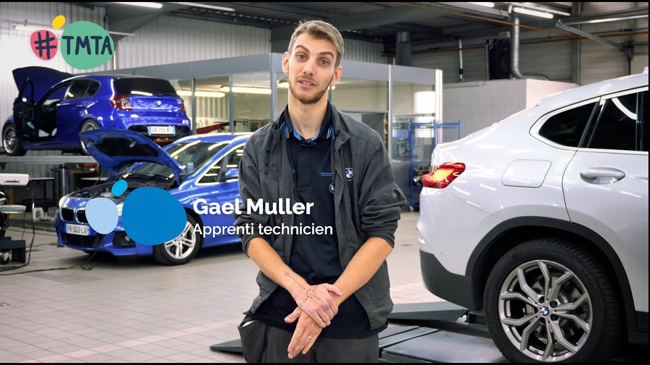 Gael Muller, alternant en formation TEAVA (technicien expert après-vente automobile)