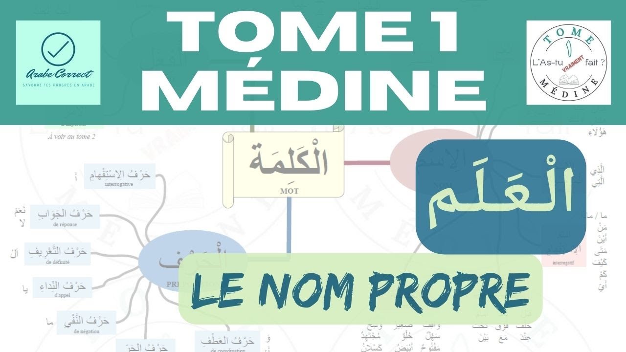 2/17 Le nom propre (Tome 1 de Médine : Ce que tu dois retenir) #apprendre  #arabe