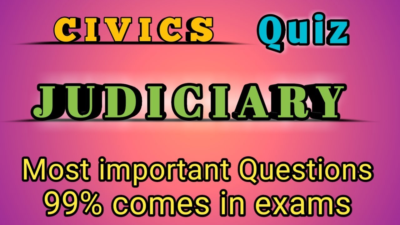 Judiciary | Class- 8th | Civics | S.st Quiz | MCQs with Answers | CBSE