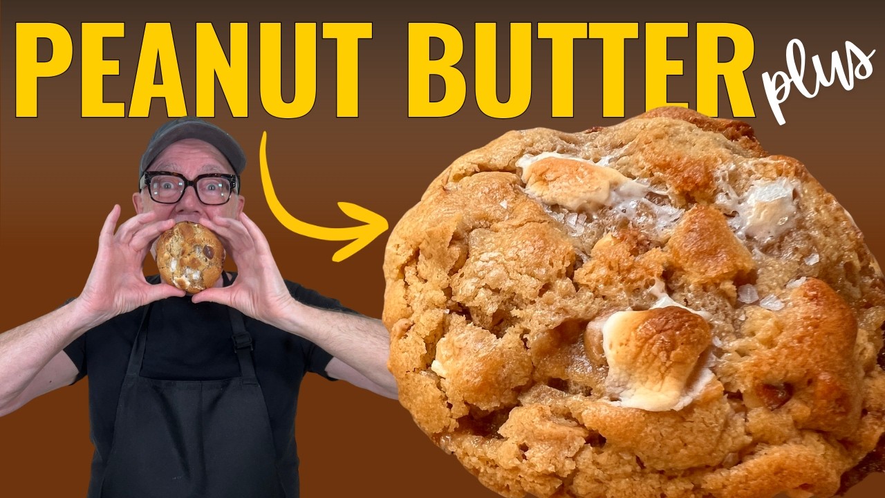 The BEST Campfire Peanut Butter Cloud NY-Style Cookie Recipe