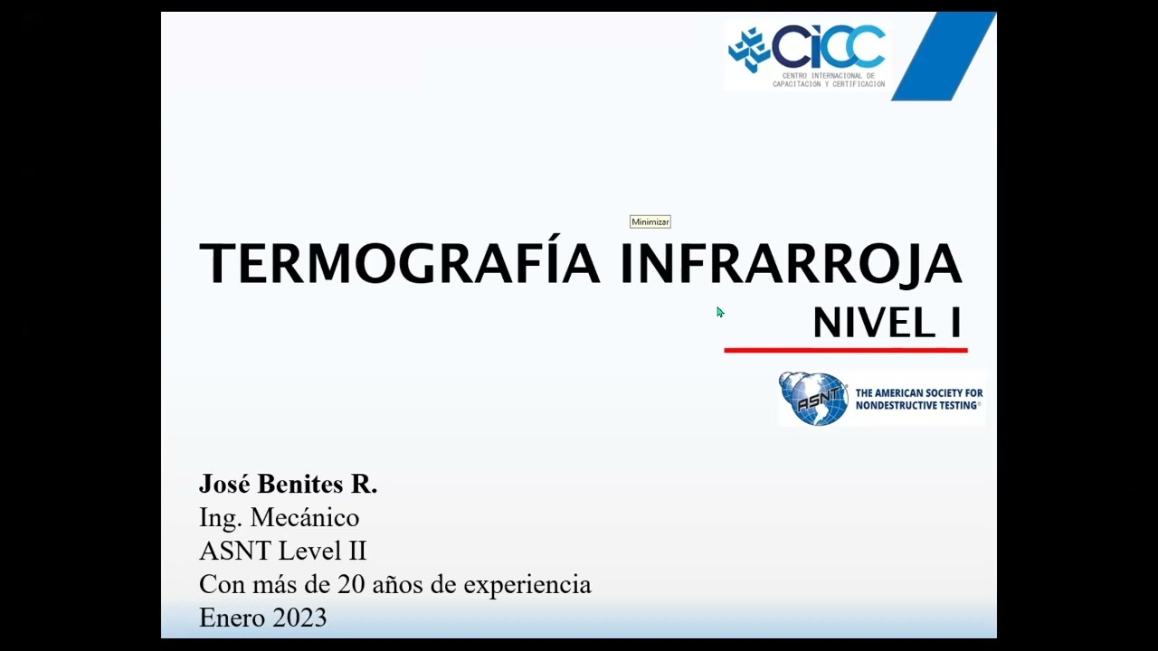 Curso: Termografía Infrarroja Nivel 1 - CORFOPYM