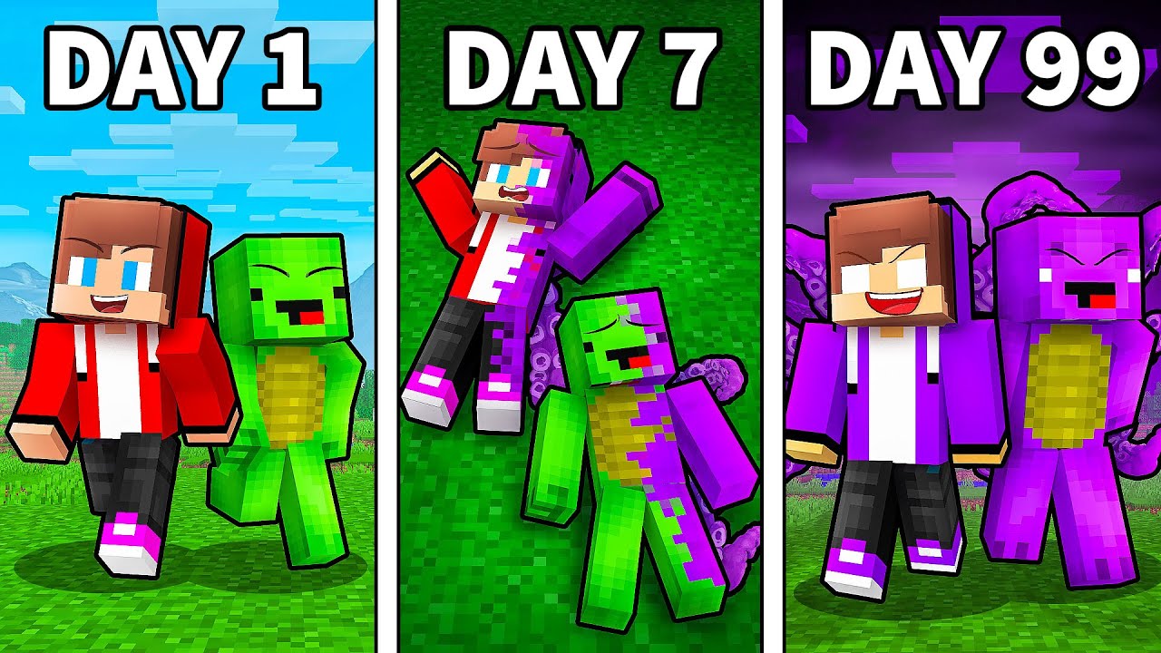 JJ and Mikey Become DARK in Minecraft - Maizen