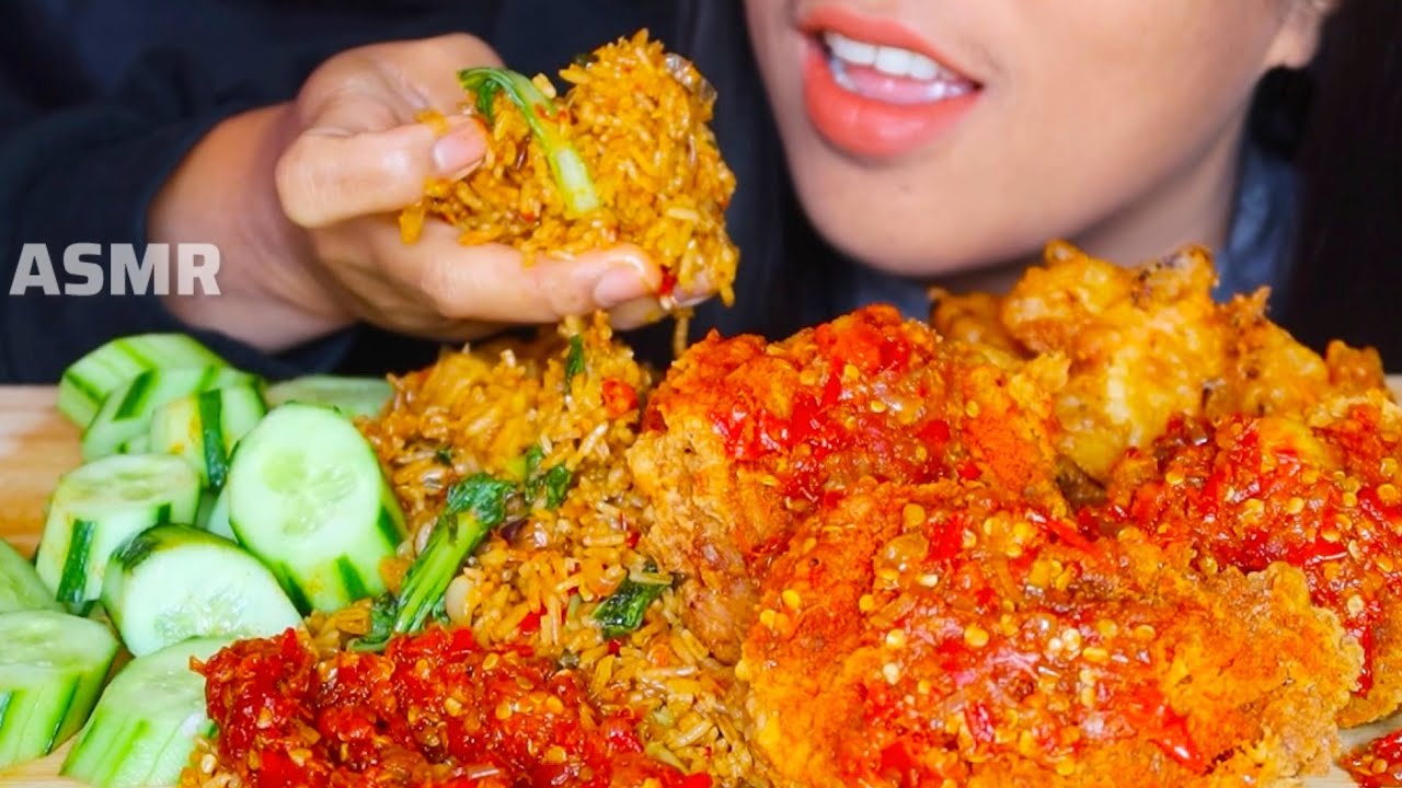 ASMR NASI GORENG ||ASMR MUKBANG SPICY #ASMR #asmrsounds #asmrvideo #nasigoreng 