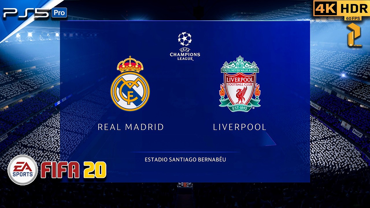 Real Madrid vs Liverpool – UCL Final | FIFA 20 PS5 4K HDR #fifa20 #football #ps5 #viral