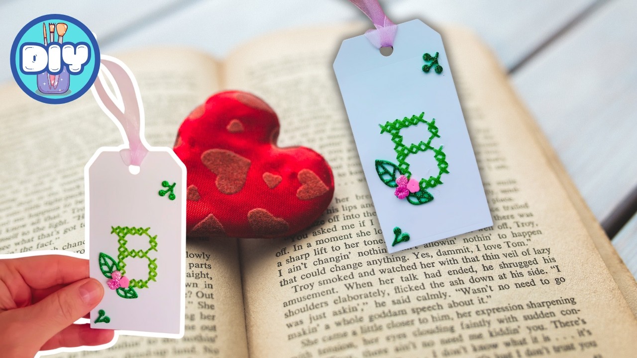 DIY Segnalibro Ricamato con Lettera B 🧵📚 | Tutorial Facile e Creativo