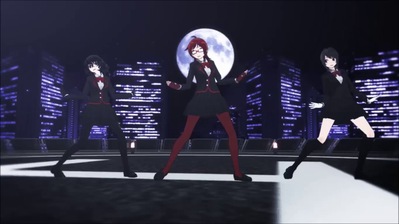 MMD - 虎視眈々 [koshitantan] - Yandere-chan Nemesis-chan Info-chan