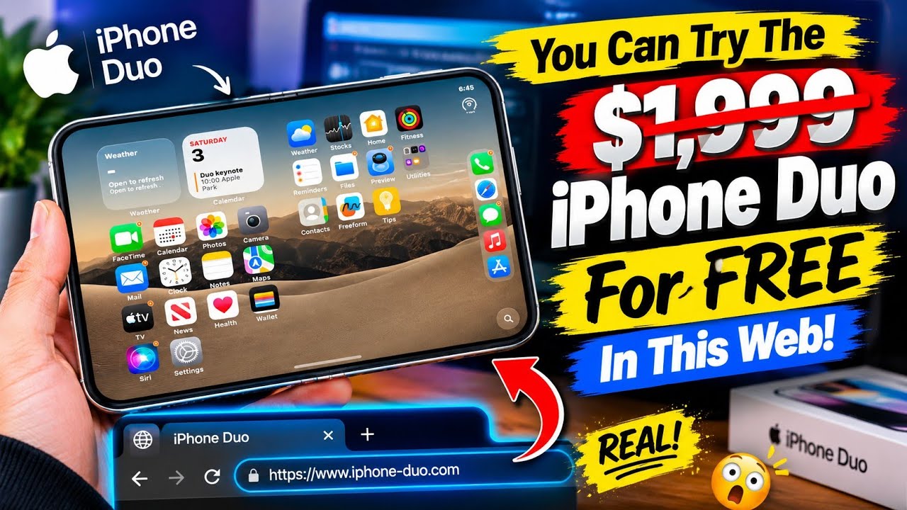 Możesz przetestować iPhone'a Duo za 1999 $ ZA DARMO na tej stronie!