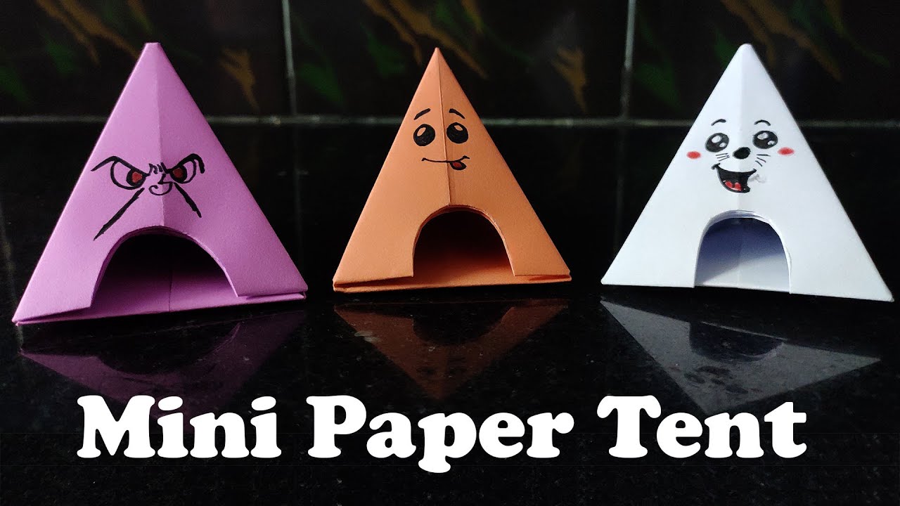 “DIY Mini Paper Tent | Easy Paper Craft for School Projects | Cute Camping Craft Idea