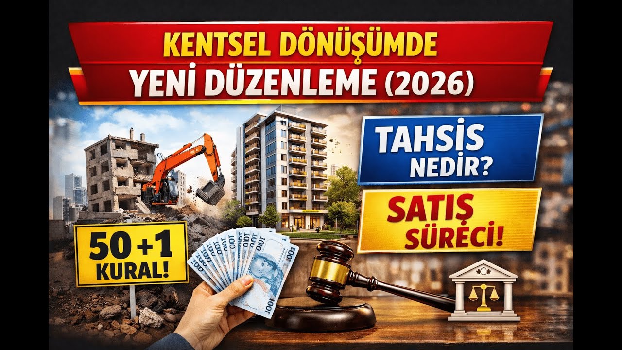 Kentsel Dönüşümde Yeni Düzenleme (2026) | 50+1 Kuralı, Tahsis ve Satış