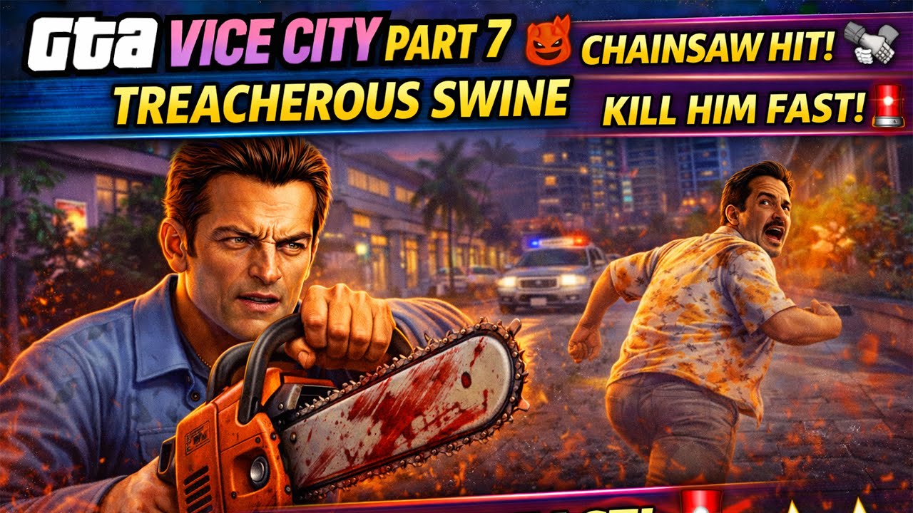 GTA Vice City Part 7 – Treacherous Swine (Chainsaw Hit 😈 Kill Gonzalez Before He Escapes!)