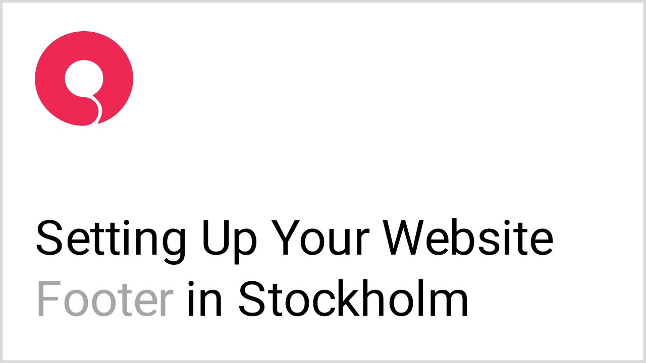 How to Set Up Your Website Footer Using the Stockholm WordPress Theme