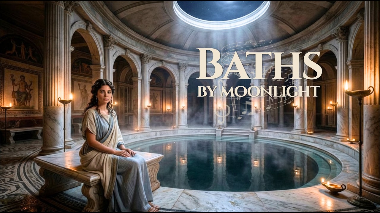 Baths by Moonlight | Calm Ancient Roman Instrumental Music for Study, Rest, Sleep & Focus (1 Hour)