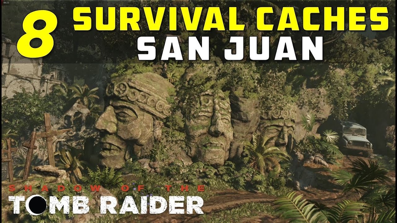 Location of Survival Caches in Mission of San Juan - SHADOW OF THE TOMB RAIDER