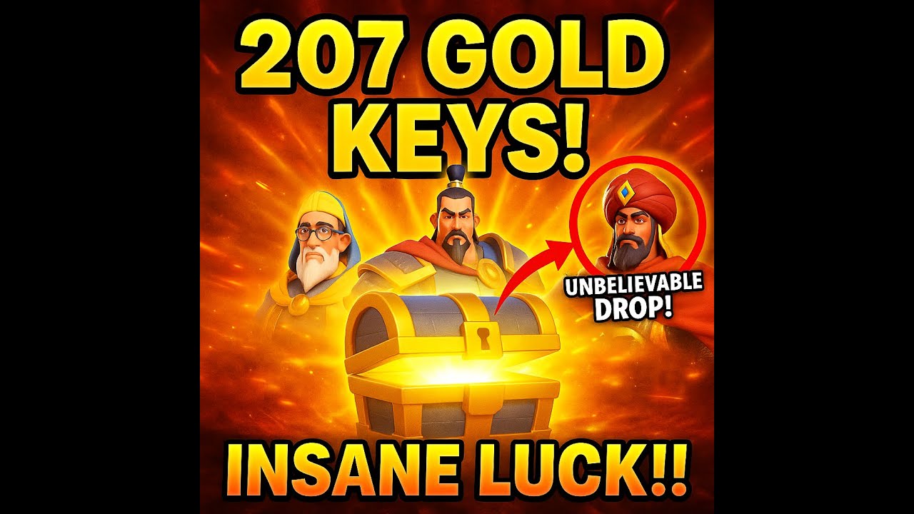 207 GOLD KEYS OPENED!| Luckiest Gold Chest Opening | Rise of Kingdoms GhostMakerROK Best Drops EVER?